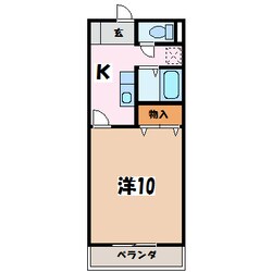 南松本駅 徒歩24分 3階の物件間取画像